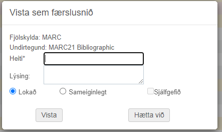 Færslusnið 3